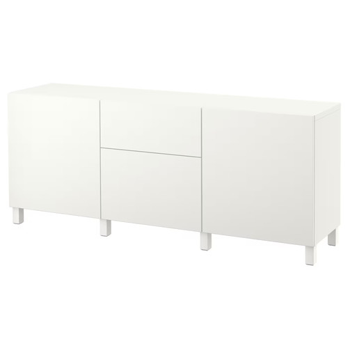 BESTÅ Storage combination with drawers, white/Lappviken/Stubbarp white, 180x42x74 cm
