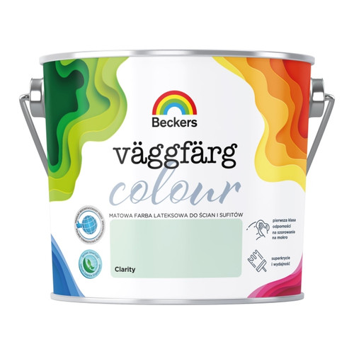 Beckers Matt Latex Paint Vaggfarg Colour 2.5l clarity