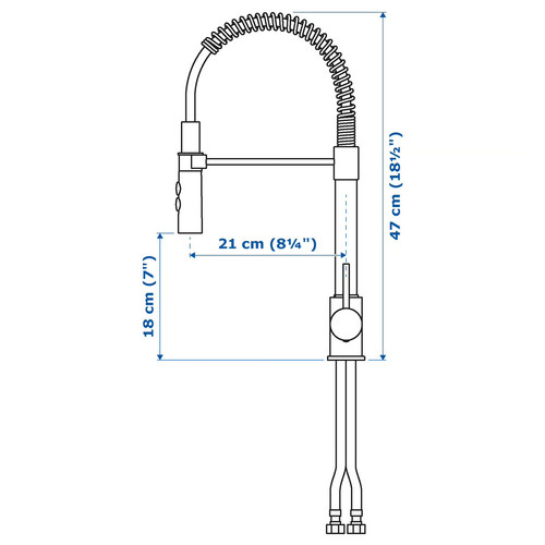 VIMMERN Kitchen mixer tap/handspray, stainless steel colour