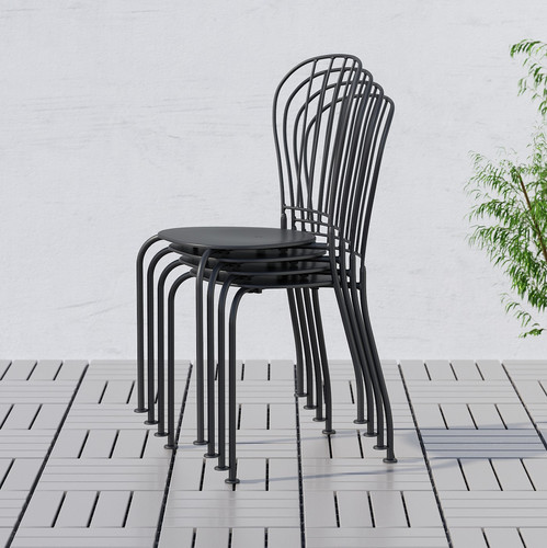 LÄCKÖ Chair, outdoor, grey