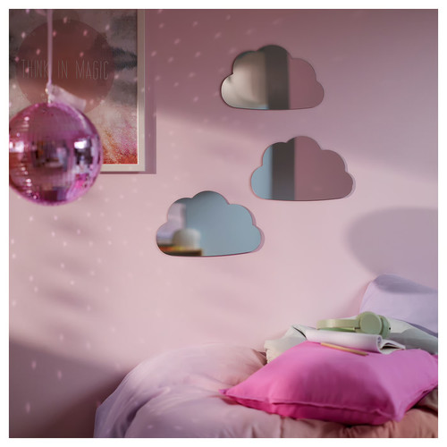 HOLMÖARNA Mirror, cloud-shaped, 30x18 cm