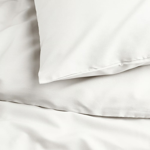 PILTANDVINGE Duvet cover and 2 pillowcases, white, 200x200/50x60 cm