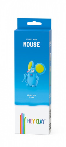Hey Clay Air-Dry Clay Fluffy Pets Mouse 3+