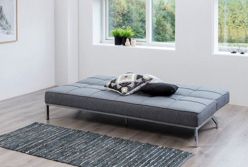Actona Sofa-Bed Perugia, velvet, grey