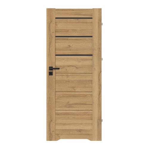 Internal Door Toreno 60, undercut, right, grandson oak, black glazing