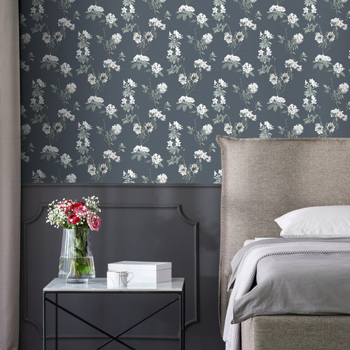 GoodHome Vinyl Wallpaper on Fleece Rubin, grey