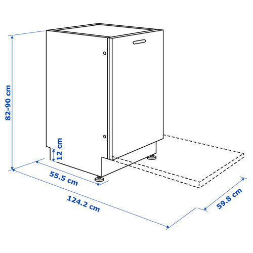 RÅGLANDA Integrated dishwasher, IKEA 500, 60 cm