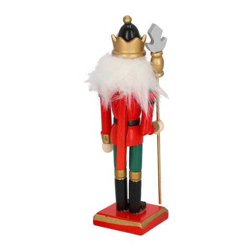 Nutcracker Christmas Decoration 15cm, red/crown