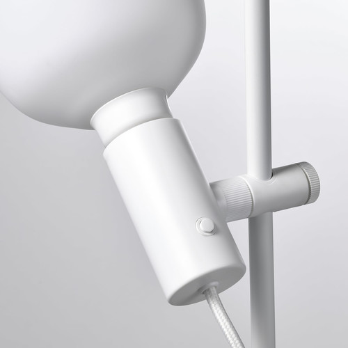 HÅRSLINGA / TRÅDFRI Floor lamp with light bulb, white/smart white spectrum