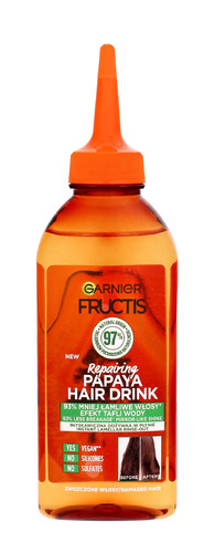 Garnier Hair Drink Repairing Liquid Conditioner Papaya 97% Natural Vegan 200ml