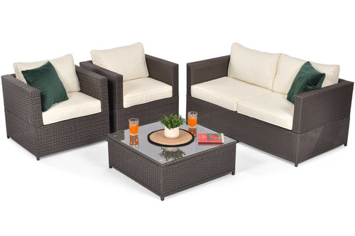 Outdoor Furniture Set MALAGA COMFORT, brown
