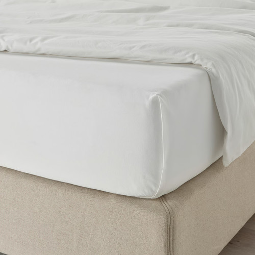 DVALA Flat sheet, white, 150x260 cm
