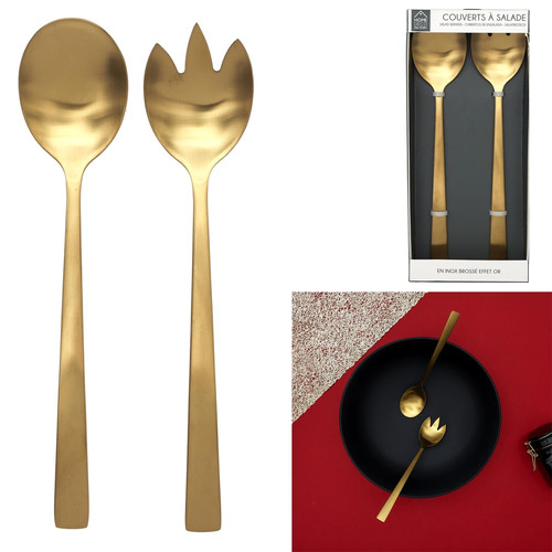 Salad Servers Serving Set Cutlery Copains, gold