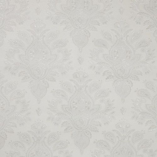 GoodHome Vinyl Wallpaper on Fleece Abeli, white