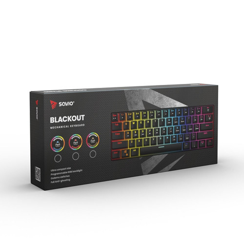 Savio Wired Keyboard Blackout RED SAVIO