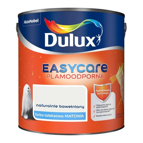Dulux EasyCare Matt Latex Stain-resistant Paint 2.5l naturally cotton