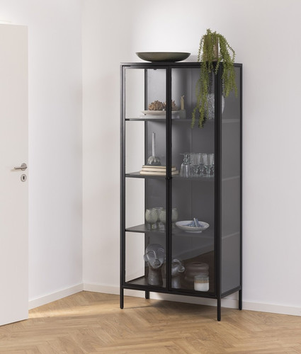Display Cabinet Newcastle, high, black