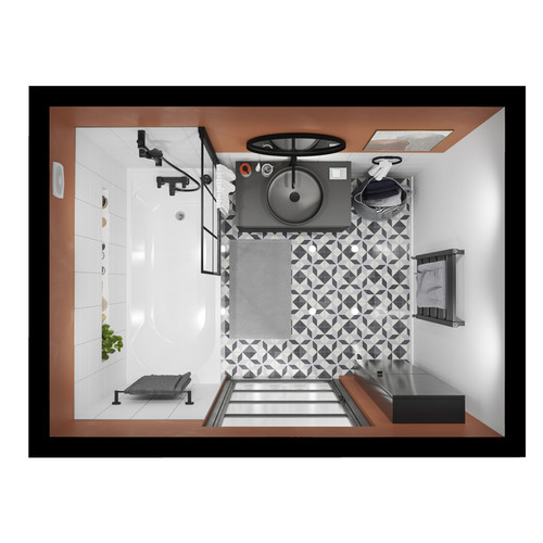 GoodHome Bathroom Wall Cabinet Imandra 40 x 90 x 15 cm, matt black