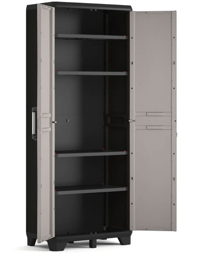 Outdoor/Workshop High Cabinet Pro High, black-grey