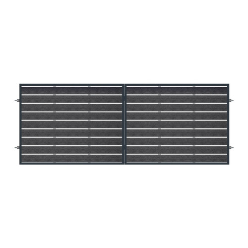 Double Swing Gate 400 x 150 cm, galvanized, anthracite
