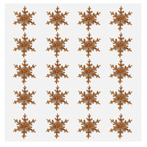 Glitter Star Sticker Decorations, Gold, 20 pcs