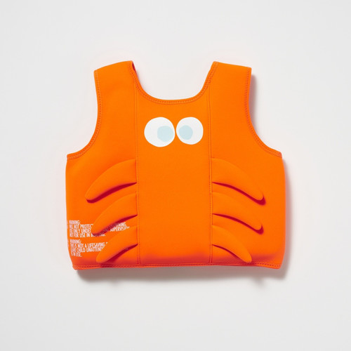 Sunnylife Children's Swim Vest Sonny the Sea Creature Neon Orange, 3-6 years
