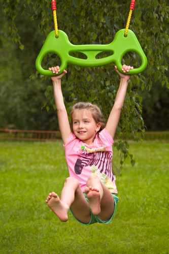 Integrated Plastic Gymnastic Rings Garden Swing 3+
