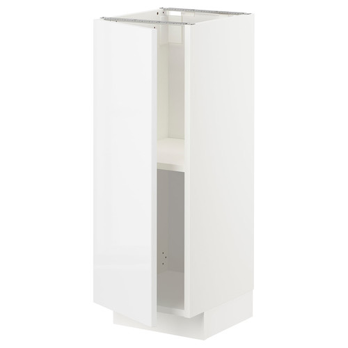 METOD Base cabinet with shelves, white/Ringhult white, 30x37 cm