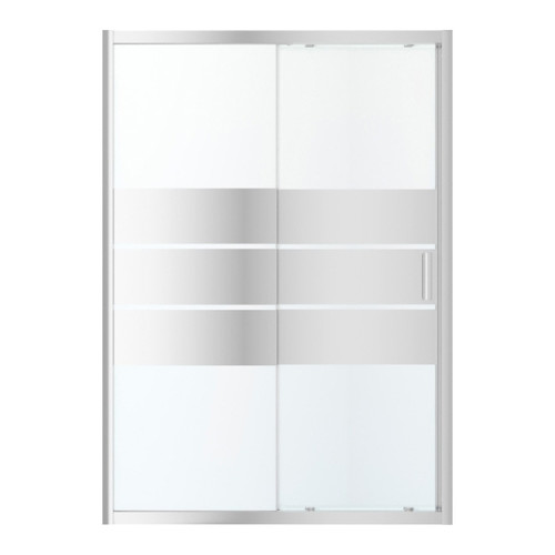 GoodHome Sliding Shower Door Beloya 140 cm, chrome/mirror glass