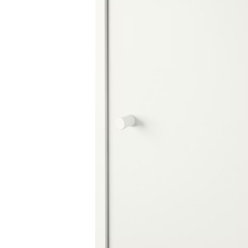 KLEPPSTAD Wardrobe with sliding doors, white, 117x176 cm