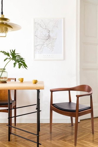 Chair President, wooden, dark brown