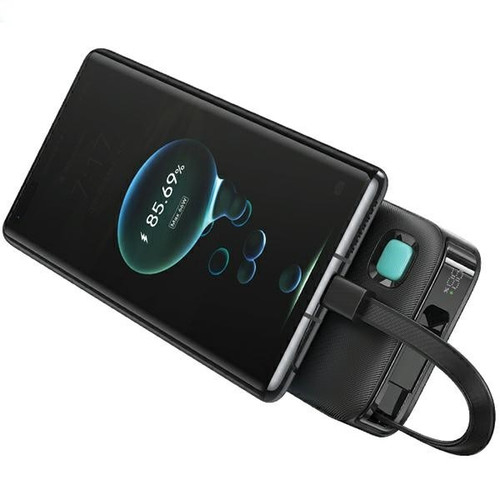 USAMS Power Bank Powerbank 10000mAh 20W Retractable USB-C Cable