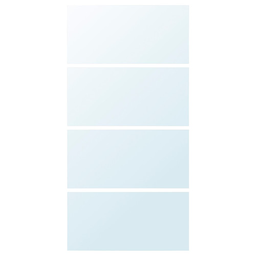 AULI 4 panels for sliding door frame, mirror glass, 100x201 cm