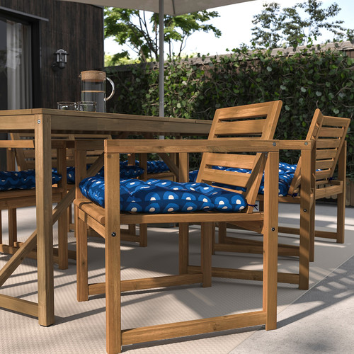 KLÖSAN Chair cushion, outdoor, dark blue, 50x50 cm