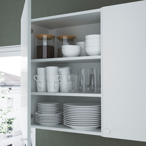 ENHET Wall storage combination, anthracite/white, 80x32x150 cm