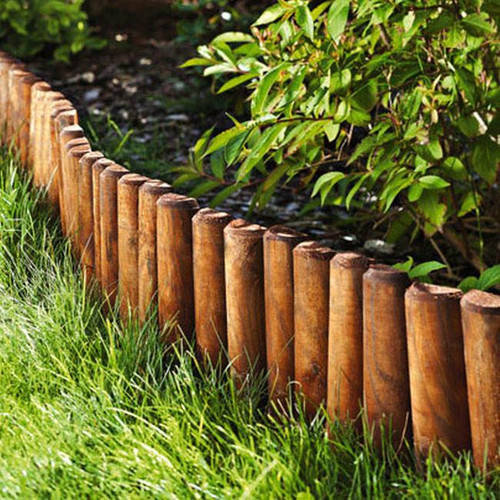 Garden Edging Log Roll 180 x 15 cm fi 23 x 46 mm, brown