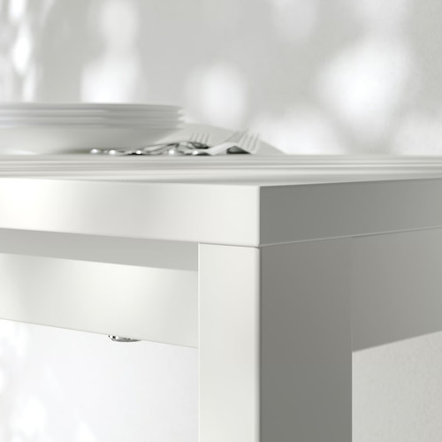 VIHALS / VIHALS Table and 4 chairs, white white/green Tibbleby grey-green, 125x74 cm