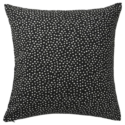 BJÖRKGRÅMAL Cushion cover, black/white, 50x50 cm