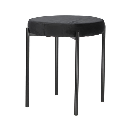 Stool Madonna, velvet, black