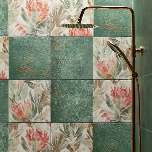 Glazed Tile Margot Flower 30.8 x 60.8 cm, 1pc, decor A