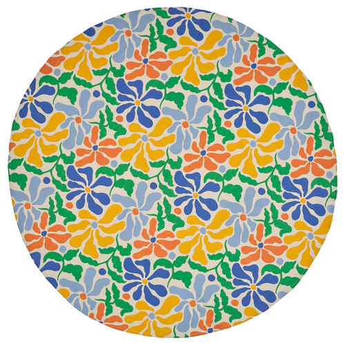 PILLERSTARR Tablecloth, multicolour round, 150 cm