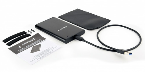 Gembird Enclosure for HDD/SSD 2.5" USB 3.1, black