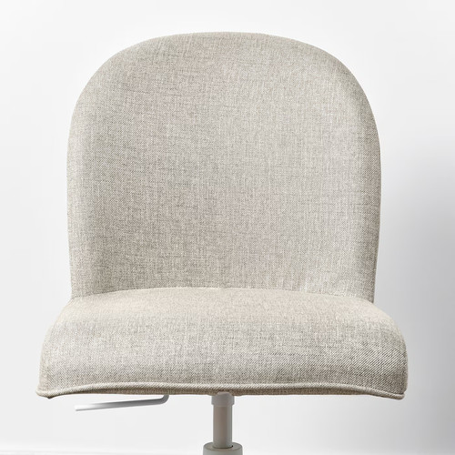 ROSENTORP Swivel chair, white/Kilanda beige