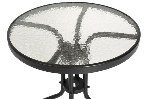 Elegant Outdoor Table with 2 Chairs, Duo 60 cm, grey