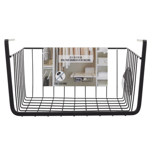 Under-Shelf Wire Basket, size S, black