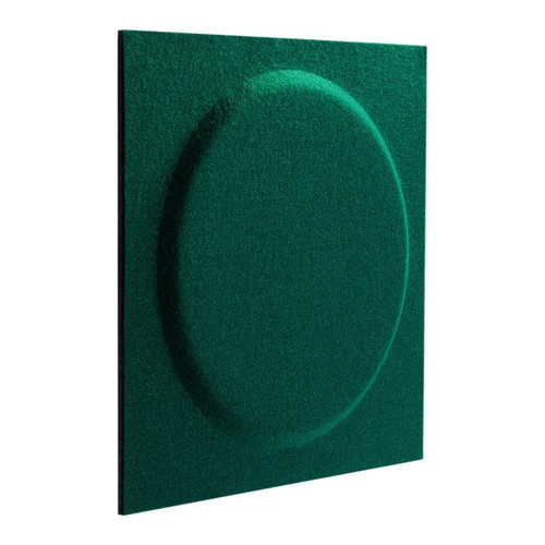 Decorative Wall Panel 30 x 30 cm, felt, circle square, bottle green