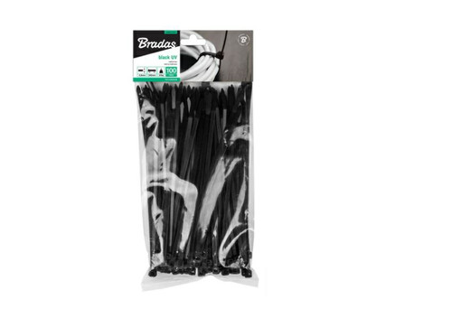 Bradas Cable Tie, black, 4.8x280mm, 100-pack