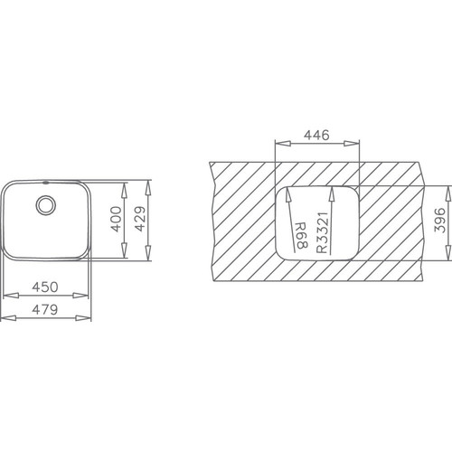 Teka Undermount Stainless Steel Sink with 1 Bowl BE 45.40.20 1B