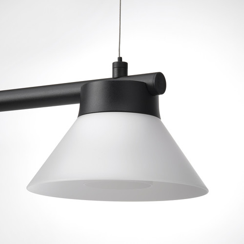 SAMBORD Pendant lamp with 3 lamps, black/white