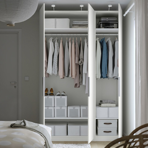 PAX / FORSAND Wardrobe, white/white, 150x60x236 cm
